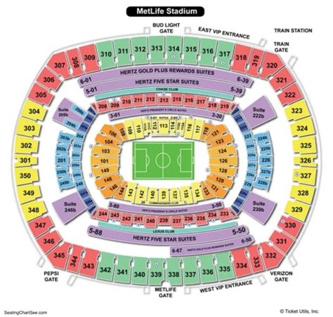 metlife stadium seating chart interactive